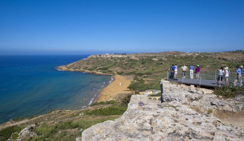 Mirador sobre la Gruta de Calipso, en la isla de Gozo.