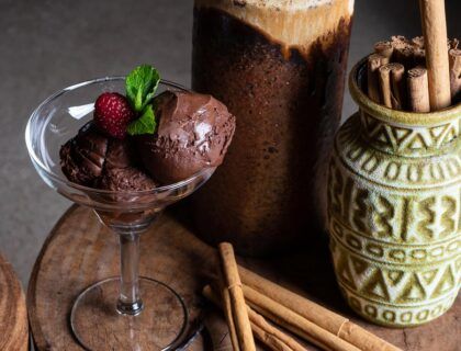 helado de chocolate del restaurante santita de madrid