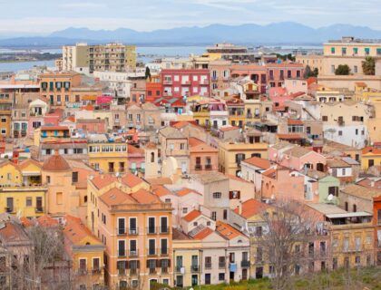 panoramica desde mirador de santa croce de Cagliari