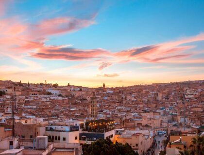 colores de atardecer en fez