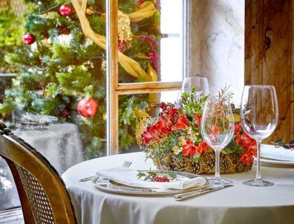 Decoración navideña en el hotel Orfila de Madrid.