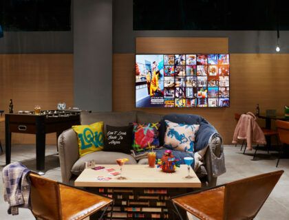 Zona de juegos del Moxy Manchester City