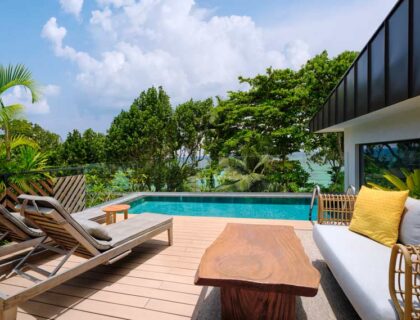 Piscina privada de la Senior Suite del hotel Laïla Seychelles