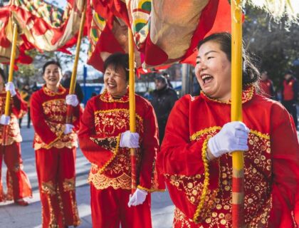 Desfile o pasacalles del Año Nuevo Chino en Madrid.