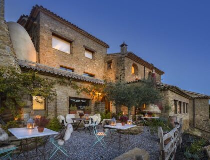 Terraza del hotel Heredad Beragu.