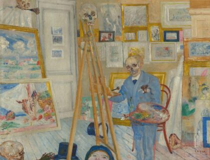 'Esqueleto pintor en su estudio',1896, de James Ensor.